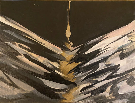 "One Drop of Anointing" (Sketch series: Mixed media on 9x12 in. canvas)