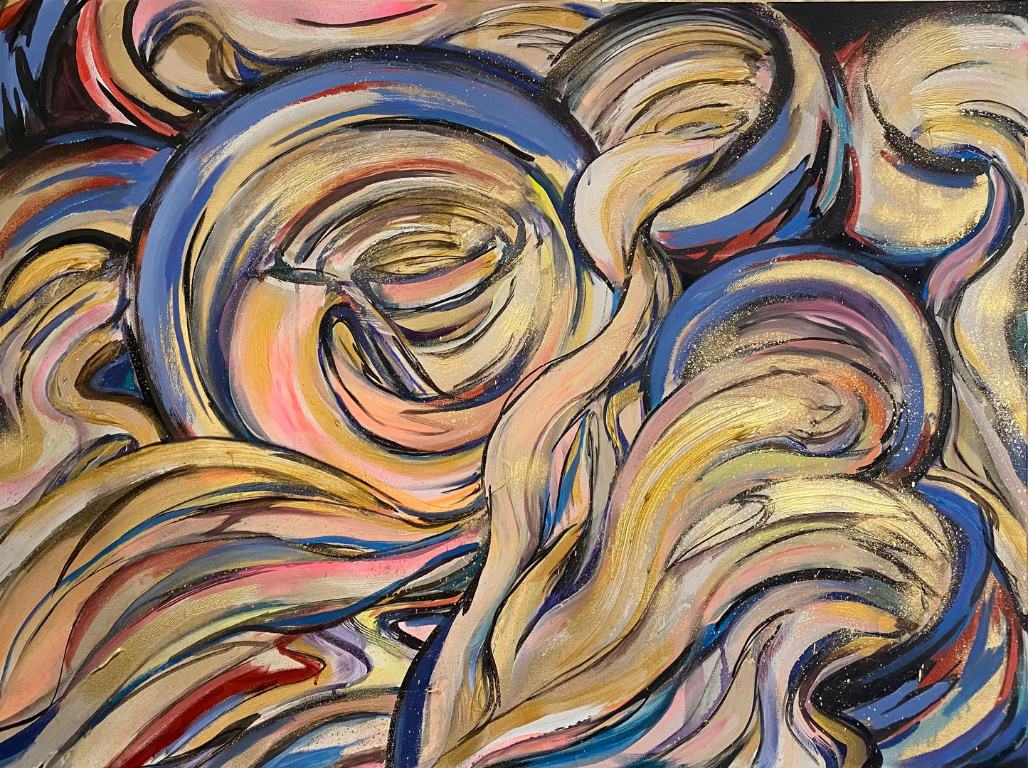 "Silas" (mixed media on 30x40 canvas)