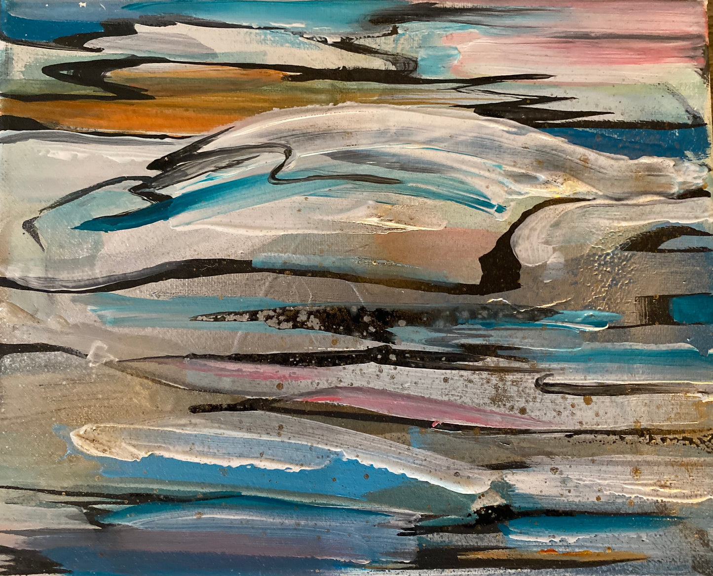 "Winds of Deliverance" (8x10in) mixed media on canvas