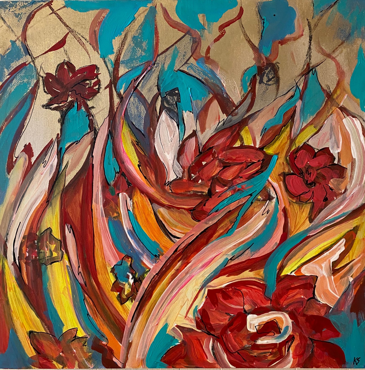 Choose life! (12x12in on wood panel)