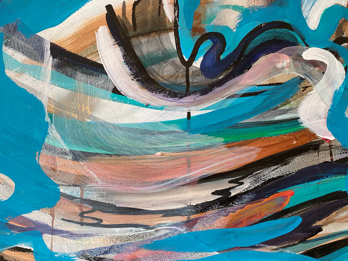 "That's How Strong" (3.6 x 8.6ft mixed media on paper)