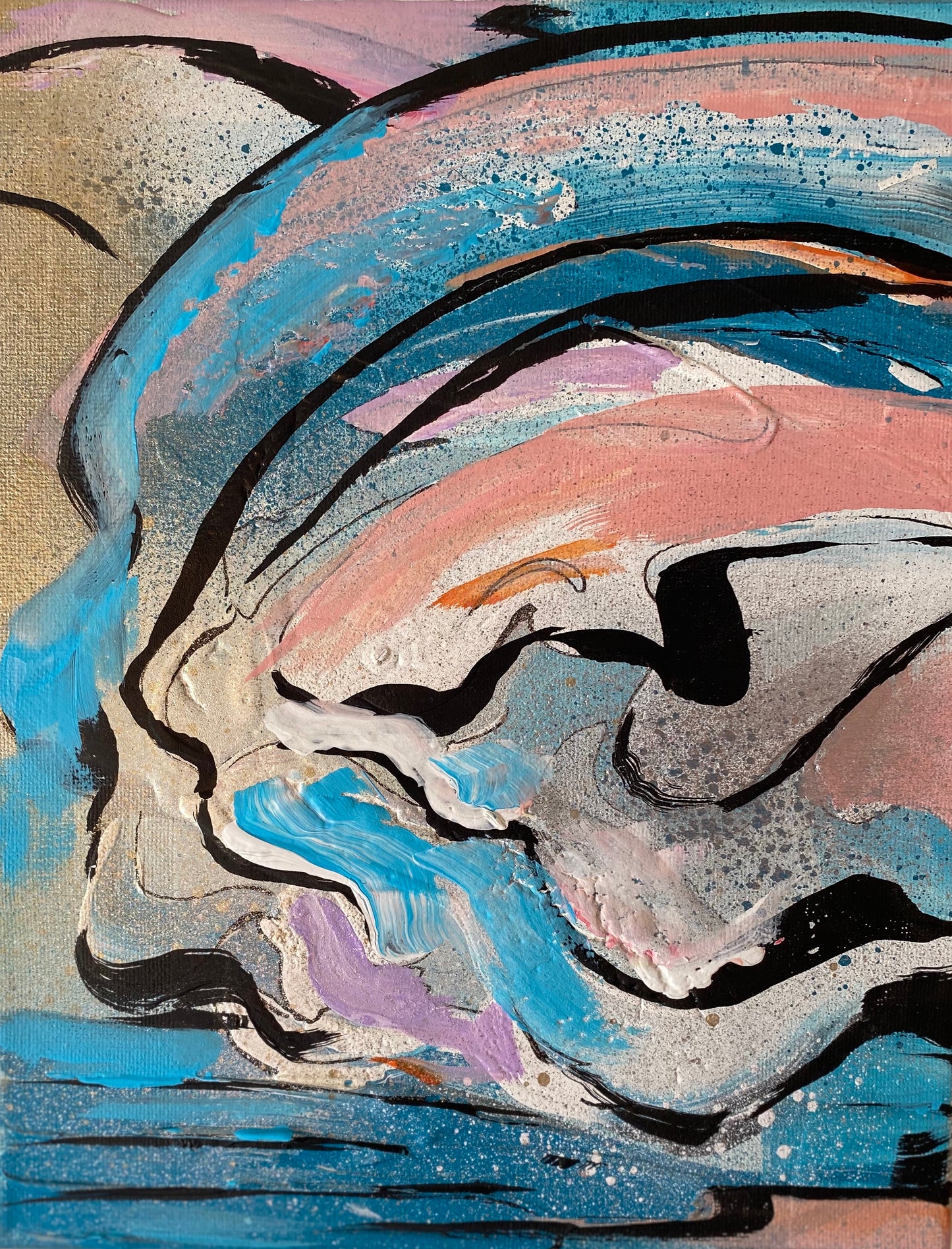 "God's Unending Goodness" (8x10in) mixed media on canvas