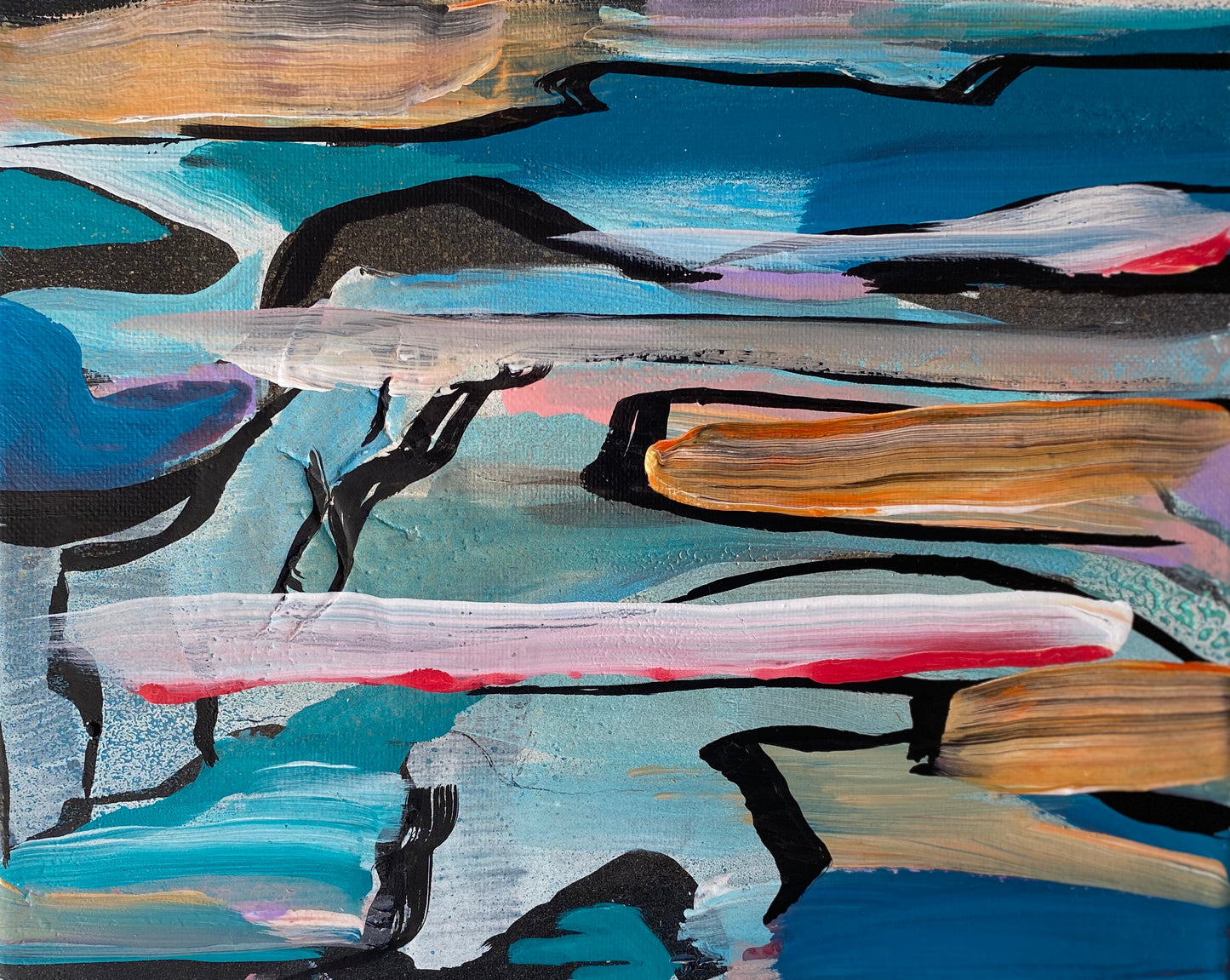 "Winds of Deliverance" (8x10in) mixed media on canvas