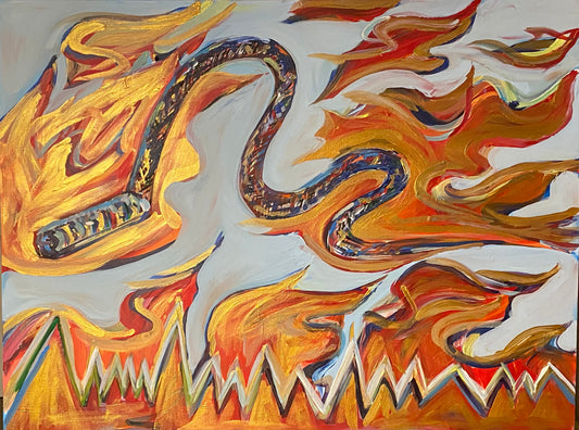 "Corporate Commanded Blessing" (Live series: Mixed media on 30x40 in canvas)