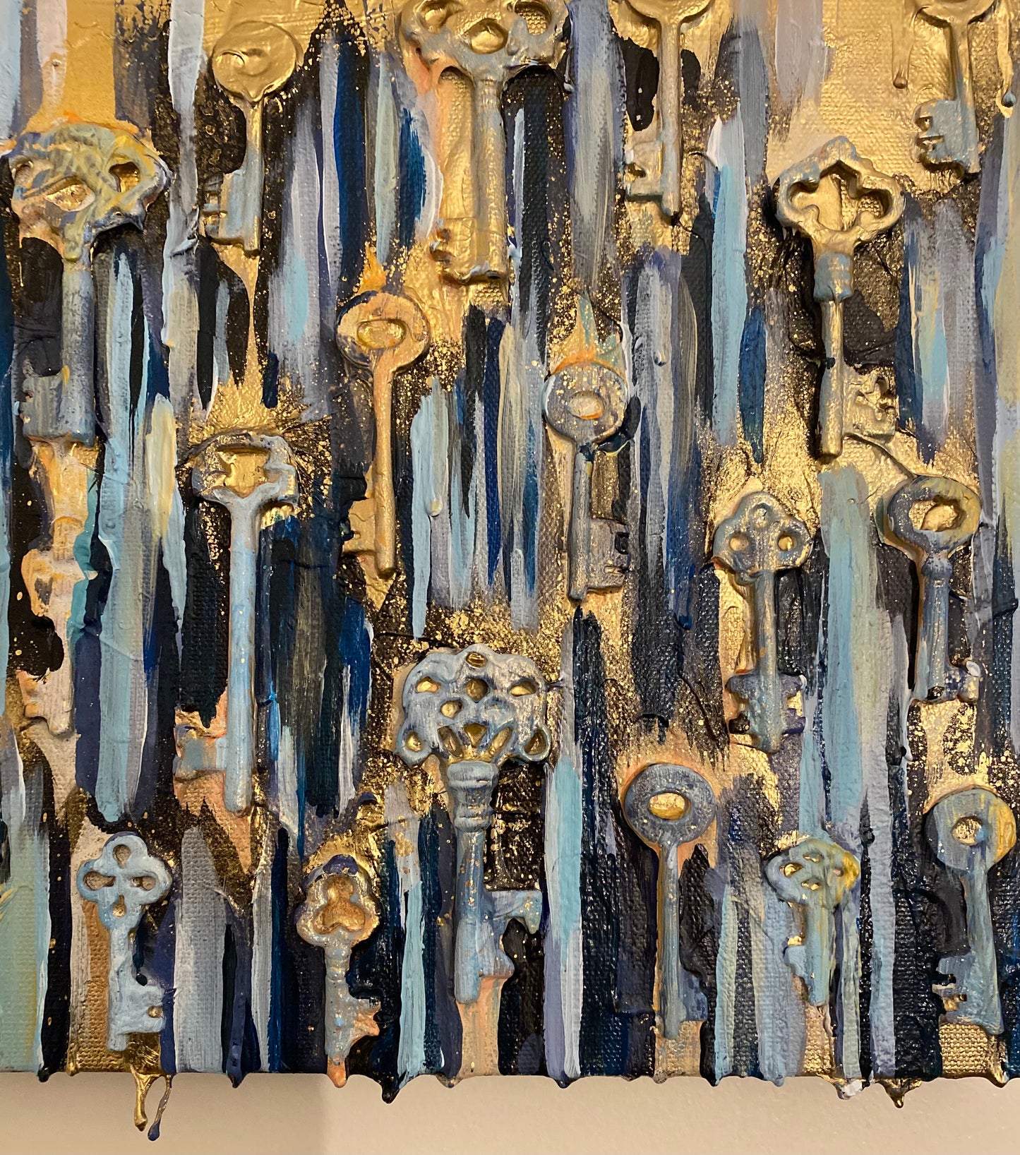 "Creative Solutions" mixed media on canvas triptych (dimensions available upon request)