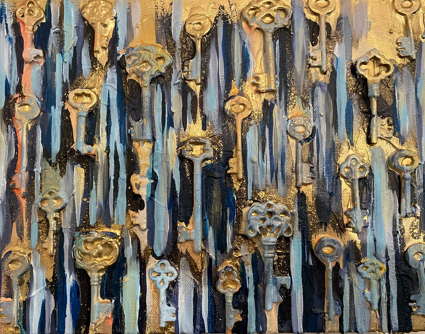 "Creative Solutions" mixed media on canvas triptych (dimensions available upon request)