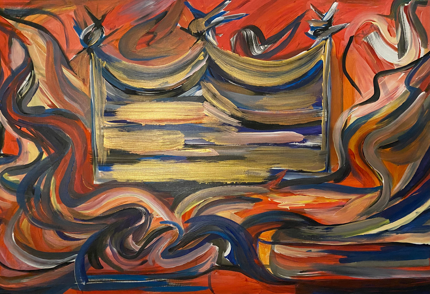 "Sound Mind" (2ft x 3ft mixed media on canvas)