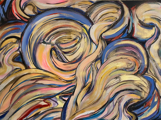 "Silas" (mixed media on 30x40 canvas)