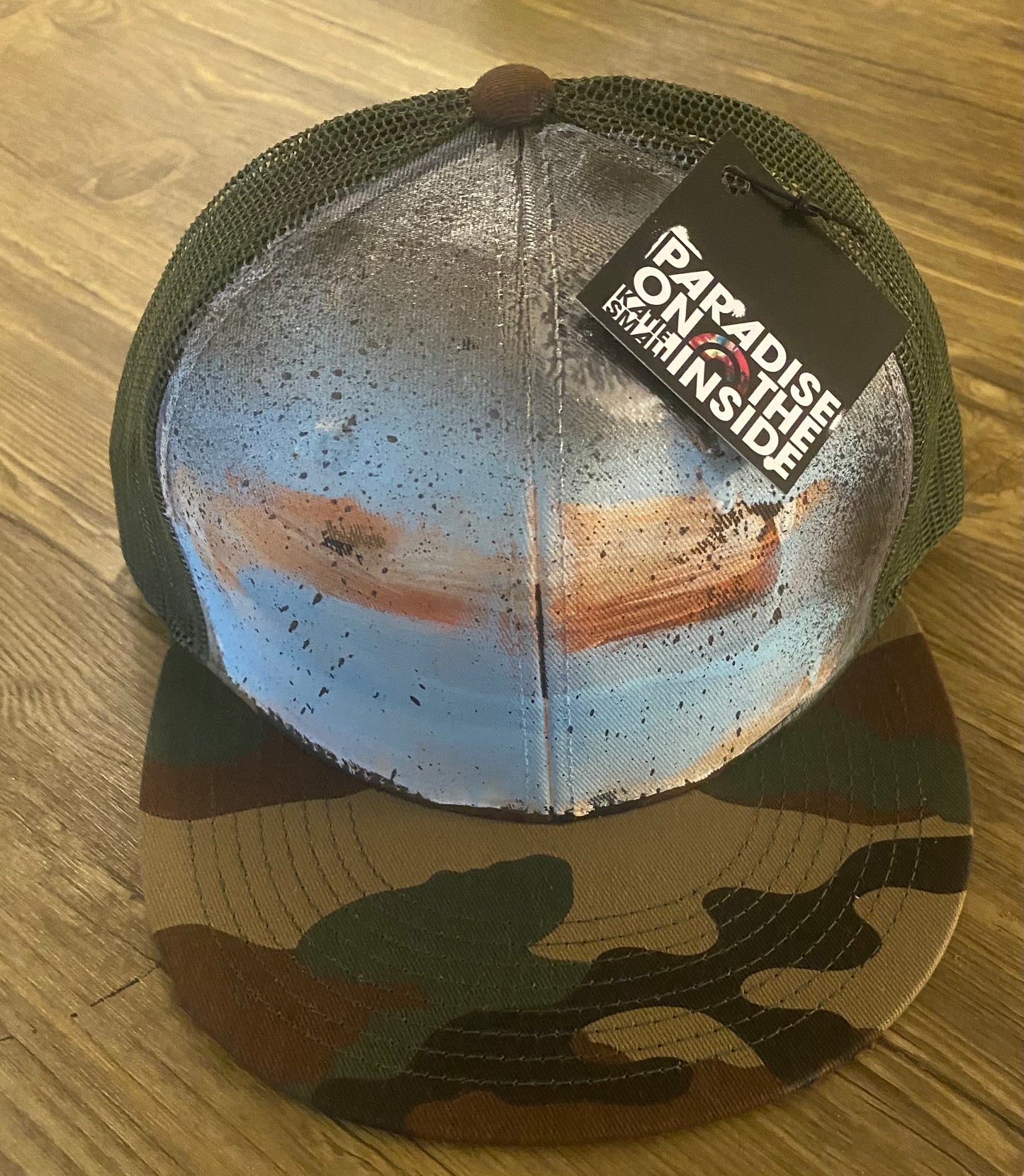 "So Simple" Camo flatbill trucker