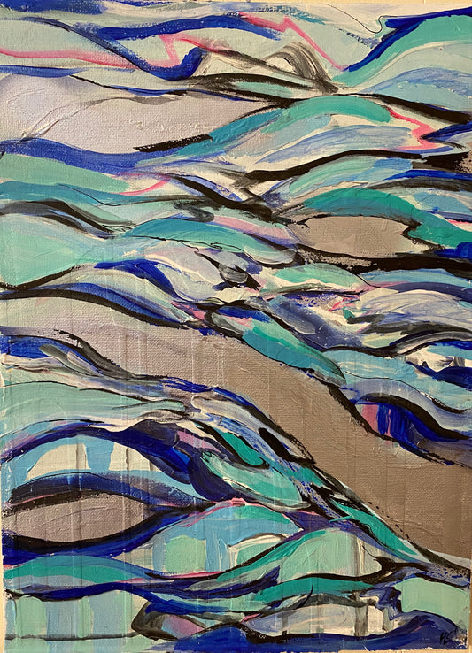 "Purpose flowing"  (12x16in) Canvas board