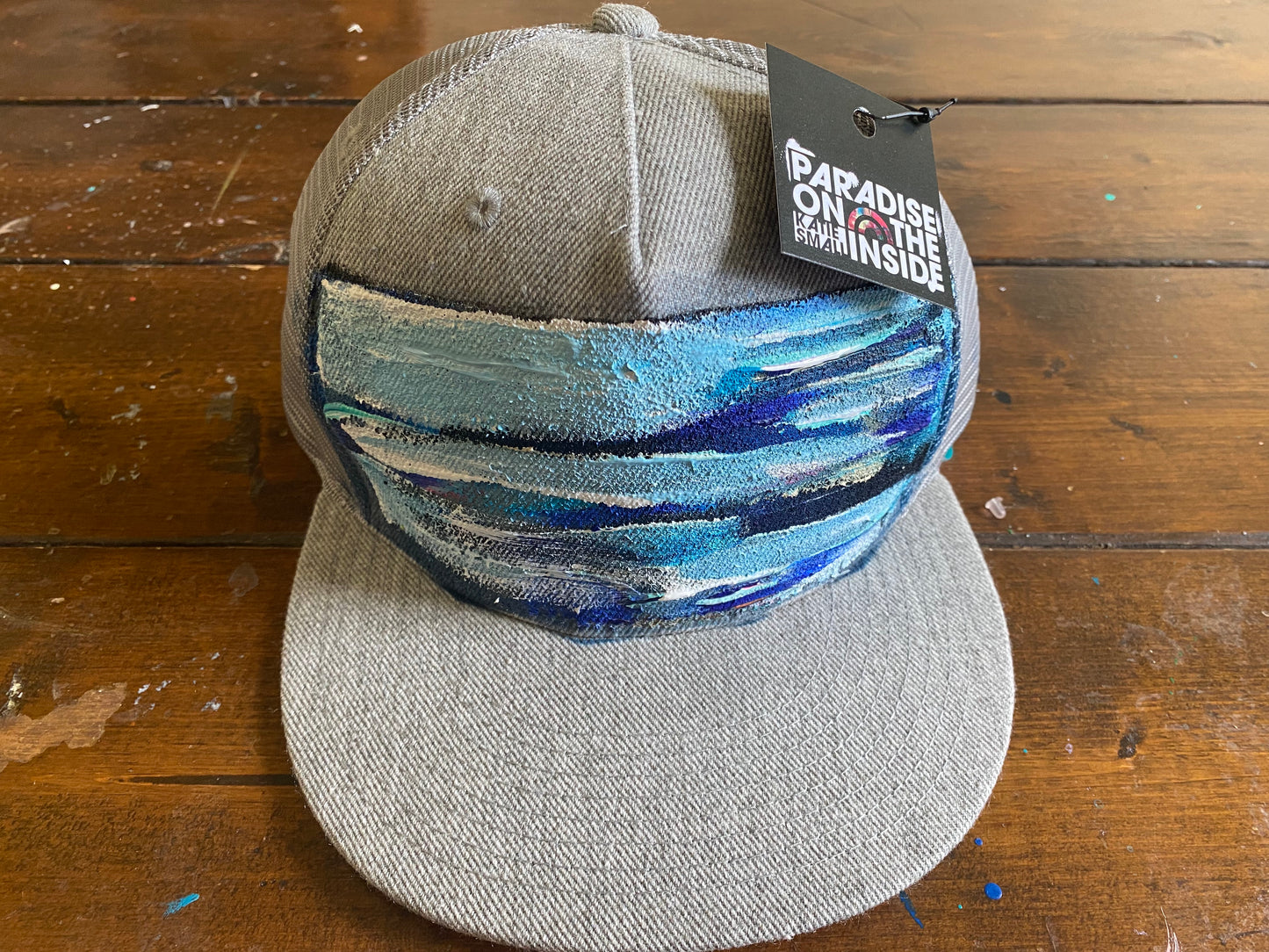 "Washed and cleansed" Flat-bill, adjustable trucker