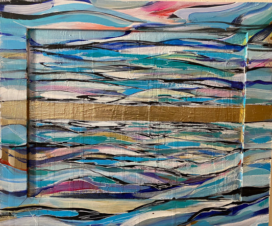 "His Voice" (15x19in on canvas board with wood frame)