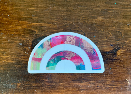 Logo Rainbow: 3.00 x 1.62 Matte Die Cut