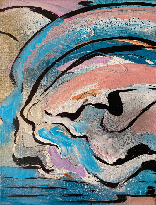 "God's Unending Goodness" (8x10in) mixed media on canvas